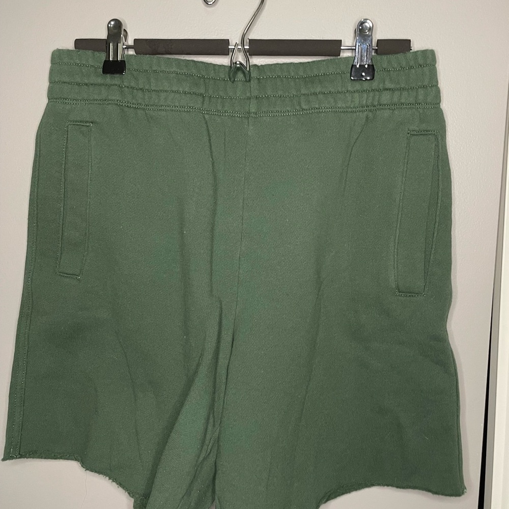 Green boyfriend shorts